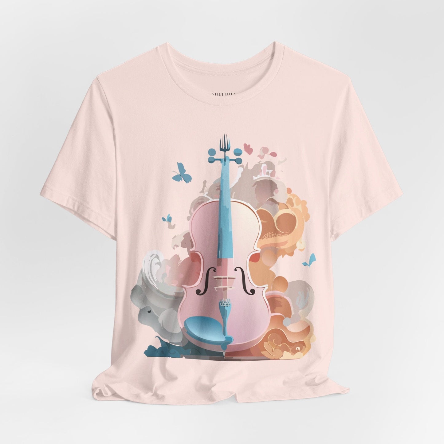 Music Graphic Unisex 100 Cotton Vintage Art with Musical Elements Tee 7