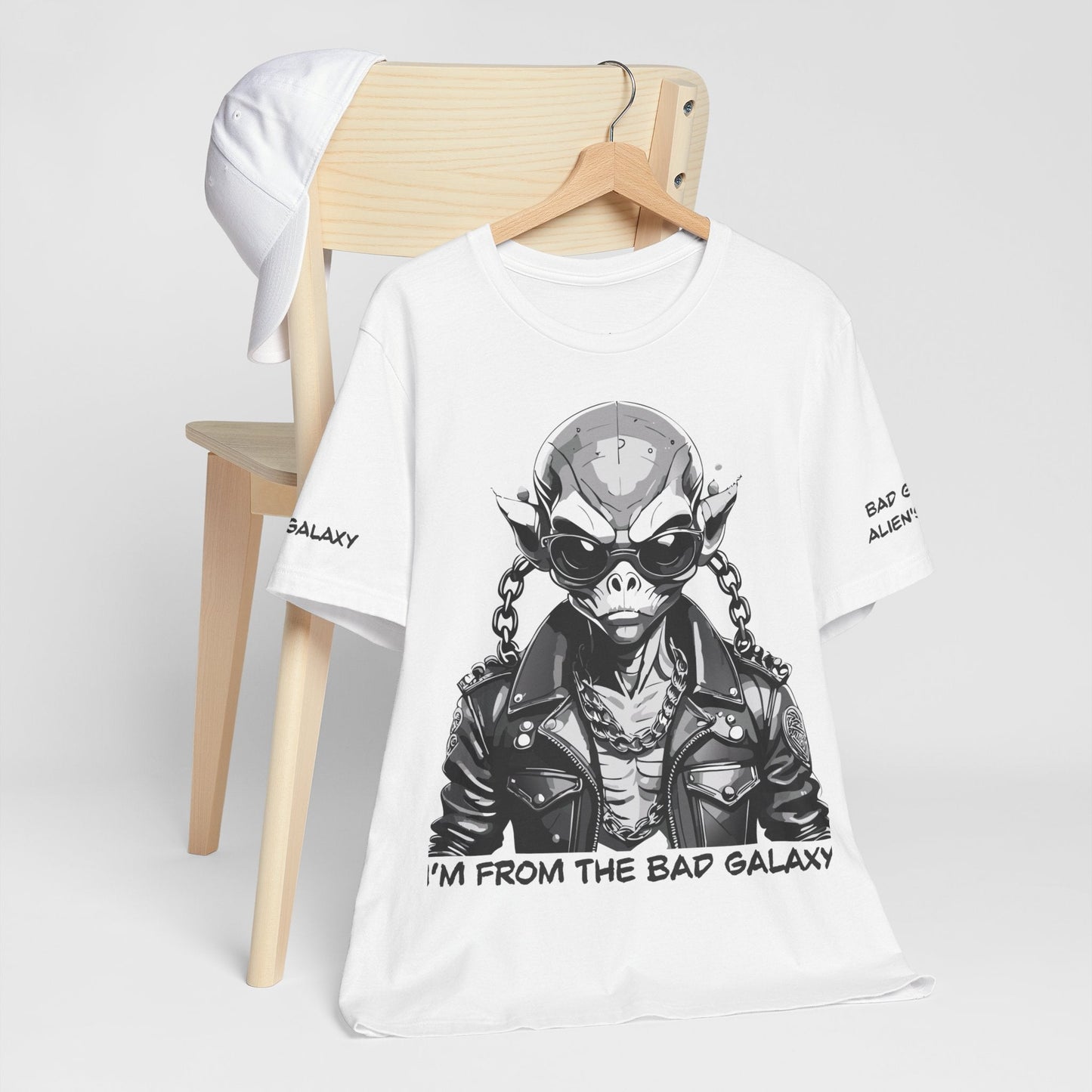 Tee Shirt With Alien From Bad Galaxy Made To Order 100 Percent Cotton Eco Friendly Inks USA