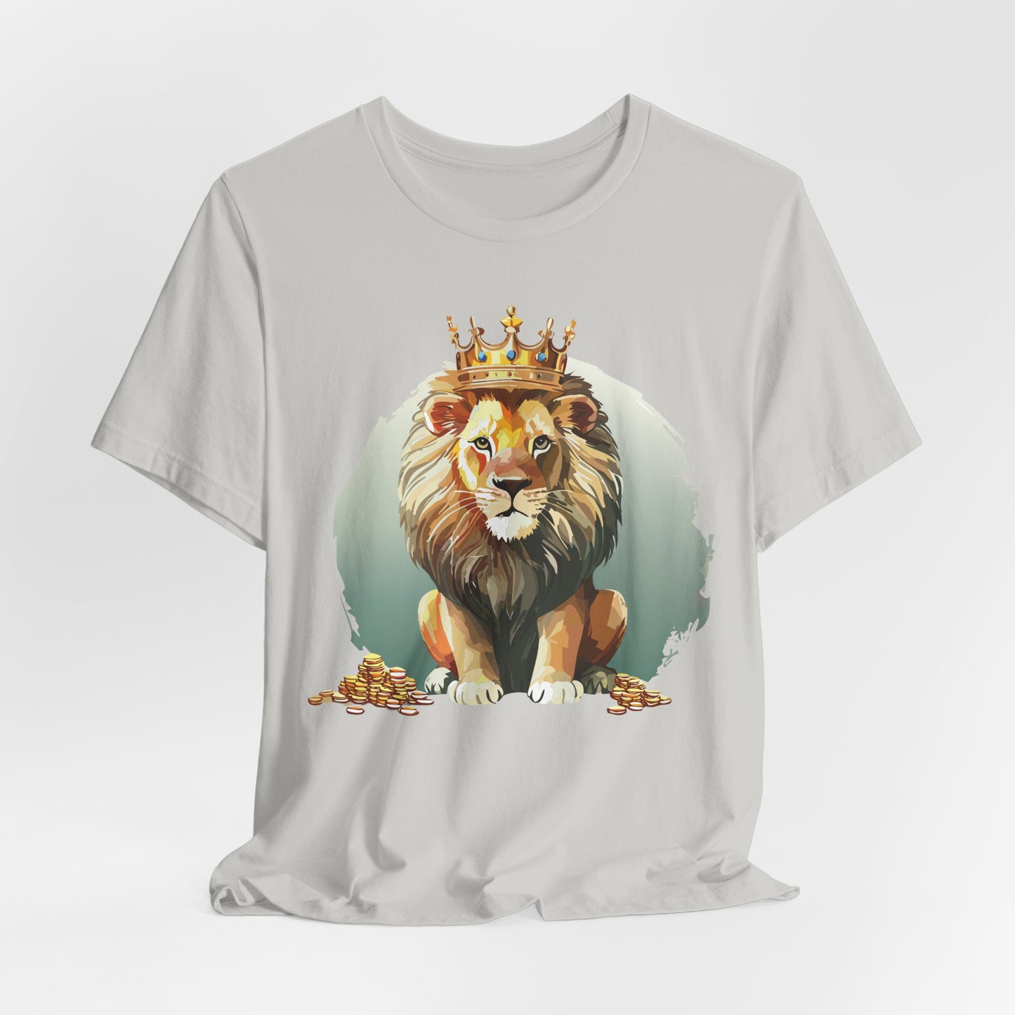 Regal Lion Short Sleeve Tee, Animal Shirt, Lion Tee, Unisex Top, Birthday Gift, Shirt with Animal design
