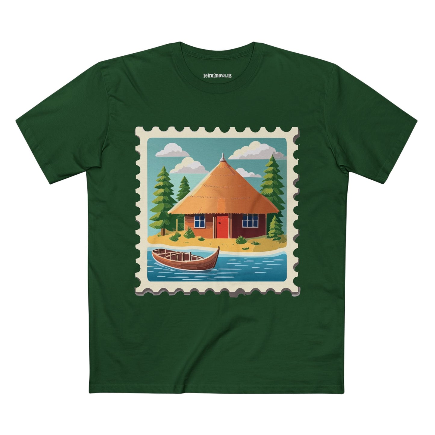 Stamp Shirt Postage Stamp Tee Unisex Premium Cotton Art Design By Retro2Nova Original Art Collection