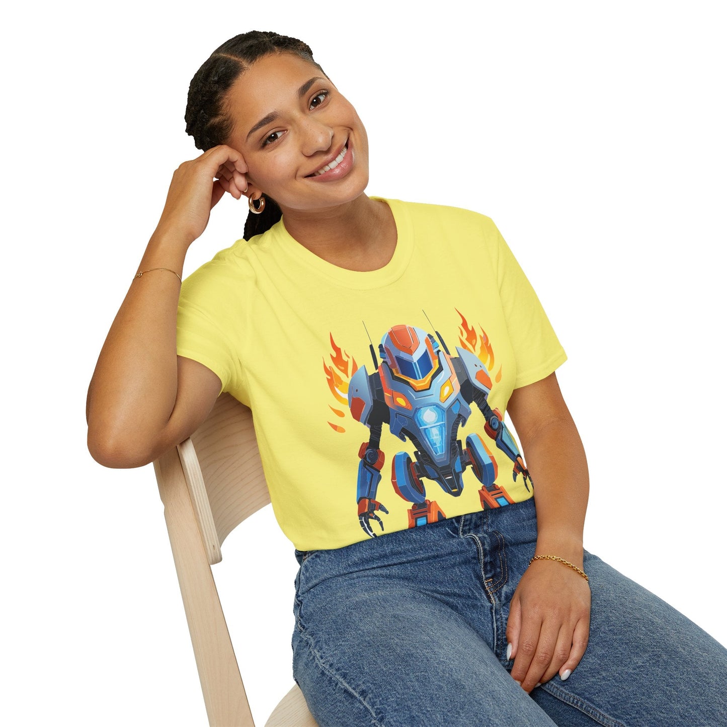 Cyborg Tee Unisex Robot Shirt Terminator Shirt Art Design Gildan Softstyle 64000 Cotton Tee