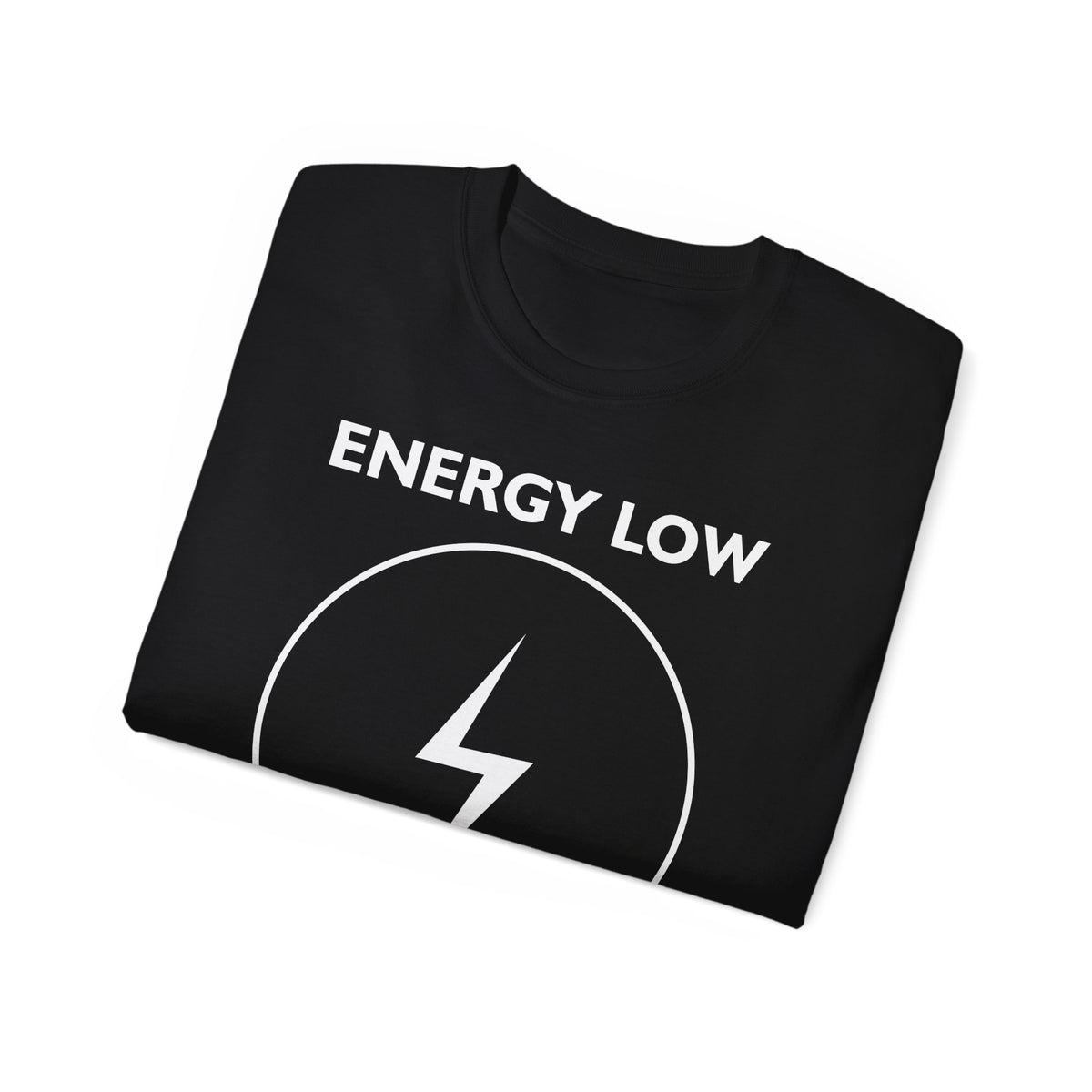 Energy Low Need Coffee T-Shirt | Battery Lightning Design