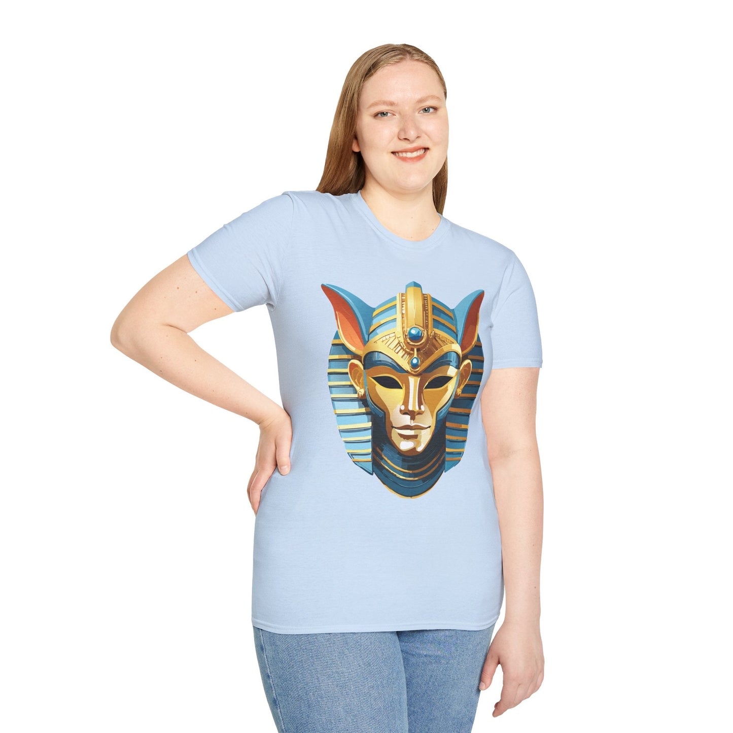 Mask Tee Shirt Unisex Softstyle Cotton Tee With Masquerade Art Design Gildan Softstyle