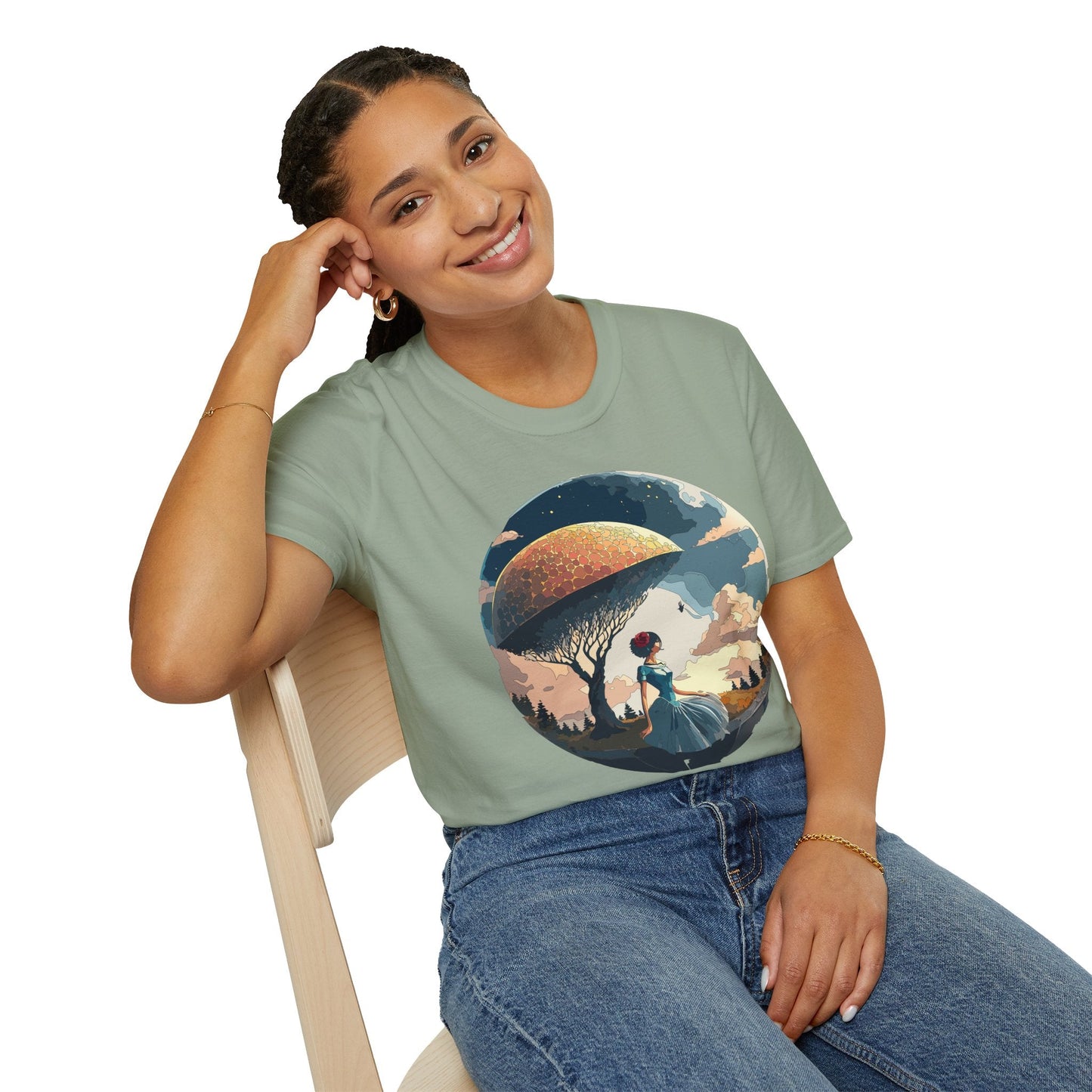 Womens Ladies Graphic T Shirts Art Design Shirt Gildan Softstyle 64000 Unisex Tee