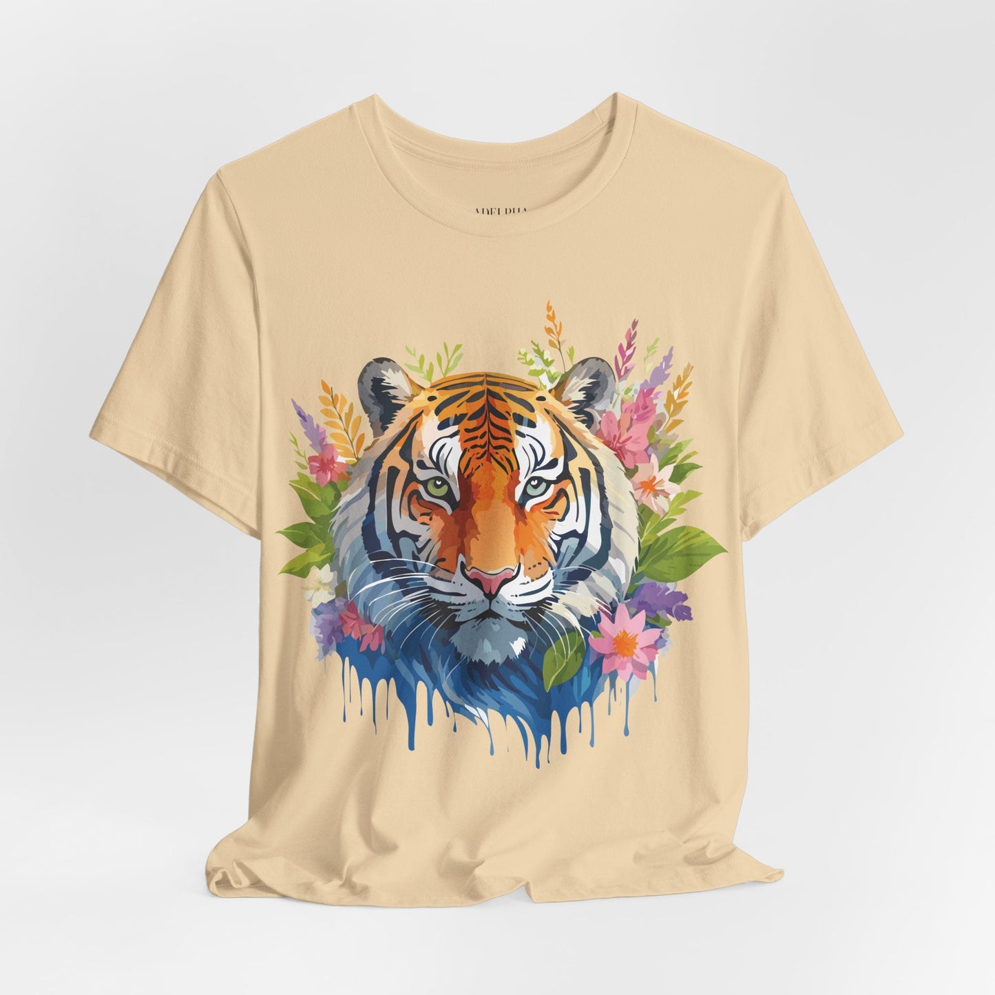 Tiger Graphic Tee Unisex Vintage Style Shirt With Original Adelpha Artwork Premium Quality
