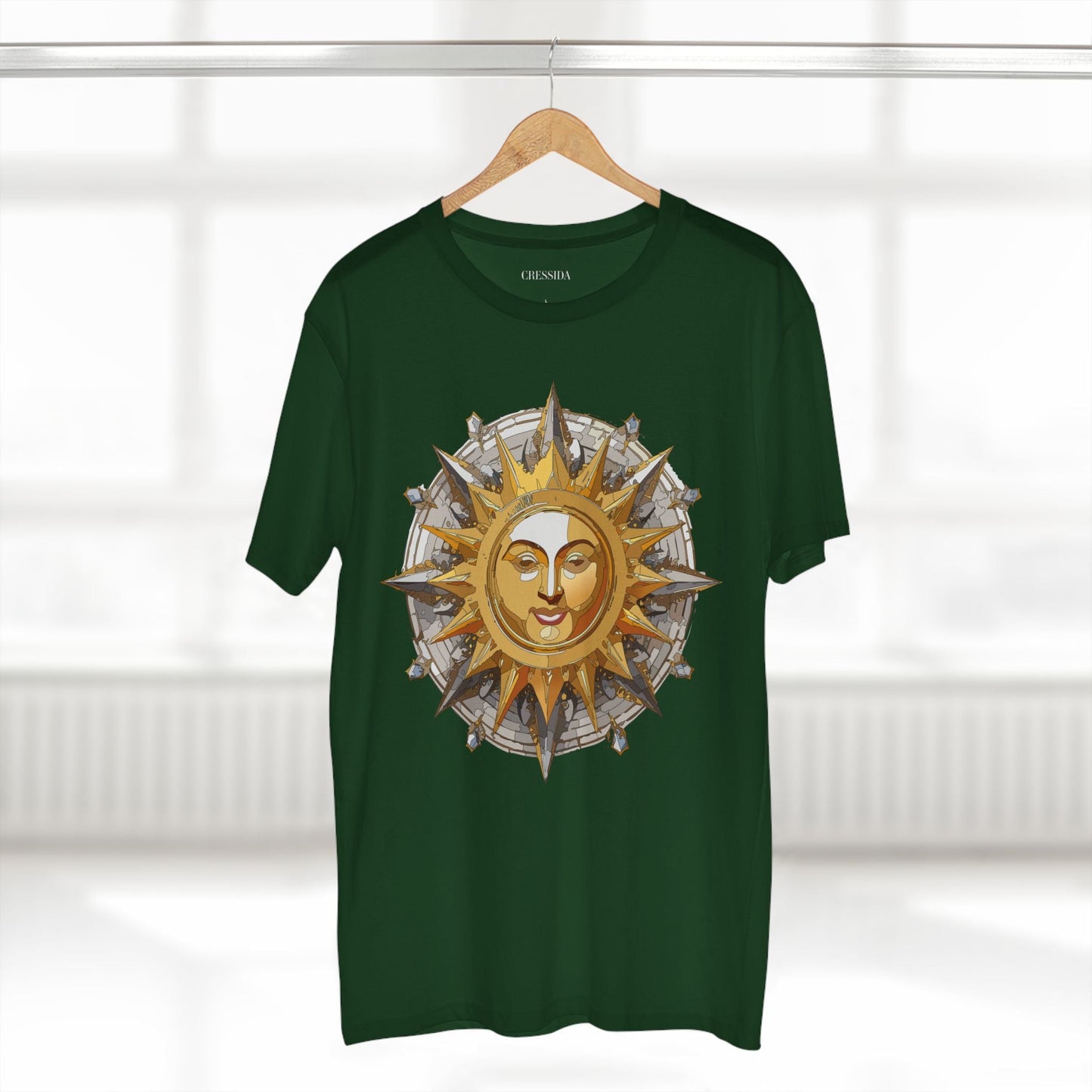 Gold Sun Graphic Unisex 100 Cotton T-Shirt with Golden Art Design 12