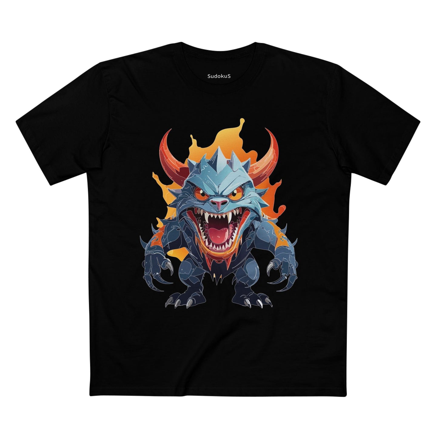 Cartoon Monsters Graphic Unisex 100 Cotton Staple Tee 24