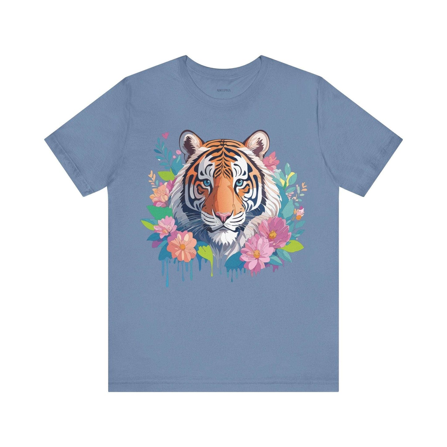 Tiger Graphic Unisex 100 Cotton Vintage Art with Animal Tee 2