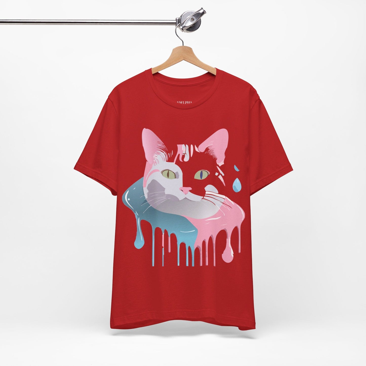 Cat Graphic Tee Unisex Short Sleeve T Shirt Adelpha Vintage Inspired Design