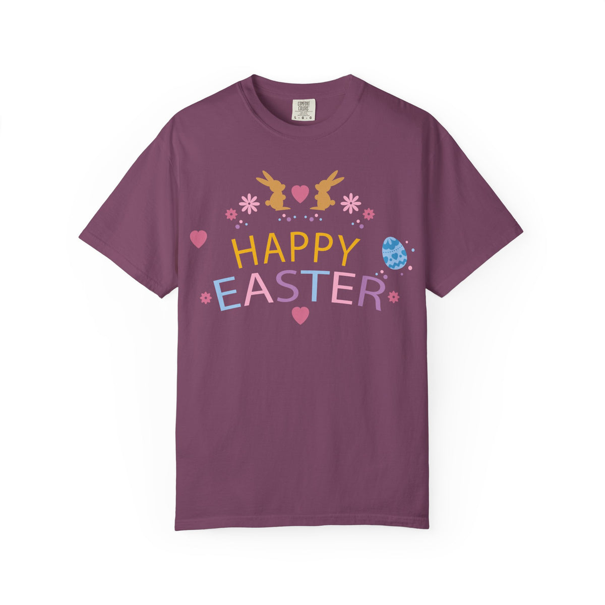 Easter Bunny Heart T-Shirt, Tee Shirt with Easter Signature, T Shirt with Easter Prints, Tee Shirt with Easter Design 2