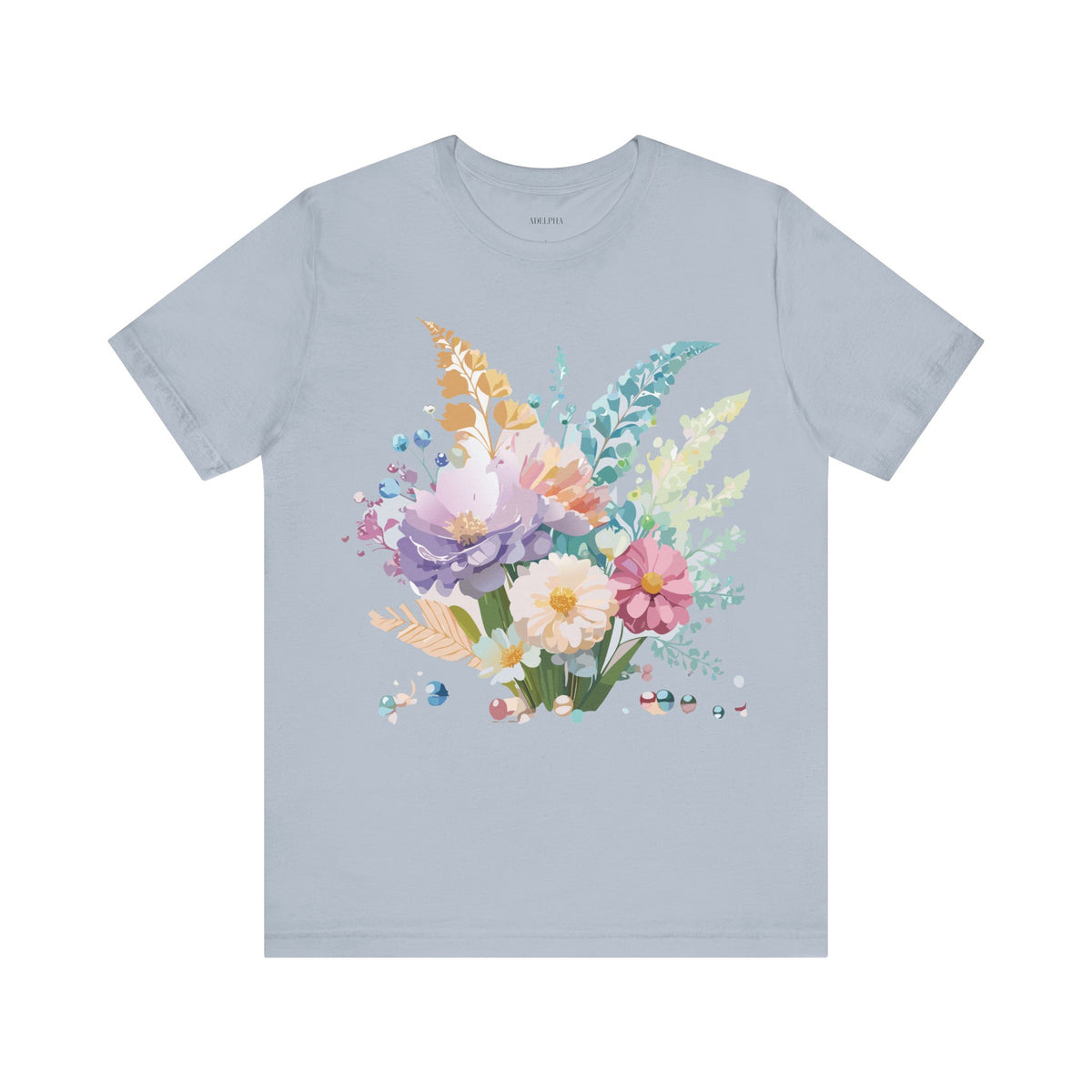 Floral Graphic Tee Shirt - Bella+Canvas Unisex 100 Cotton 16