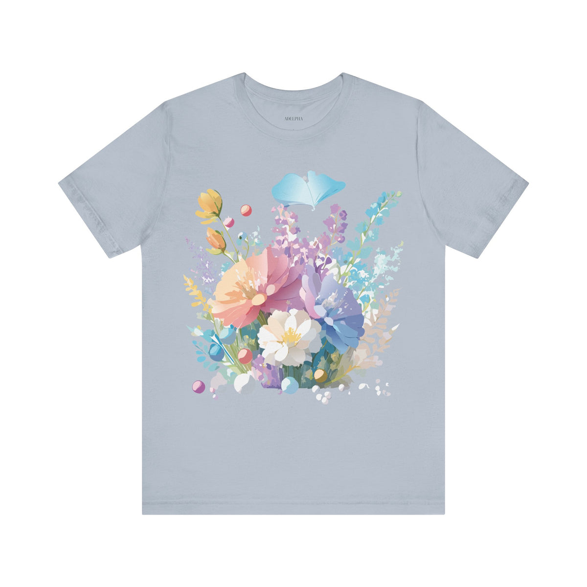 Floral Graphic Tee Shirt - Bella+Canvas Unisex 100 Cotton 1