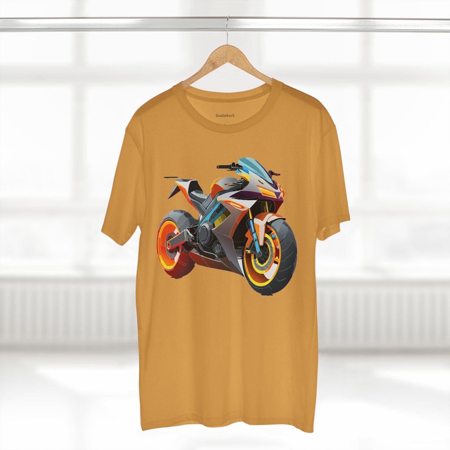 Moto Bike Graphic Unisex 100 Cotton Staple Tee 24