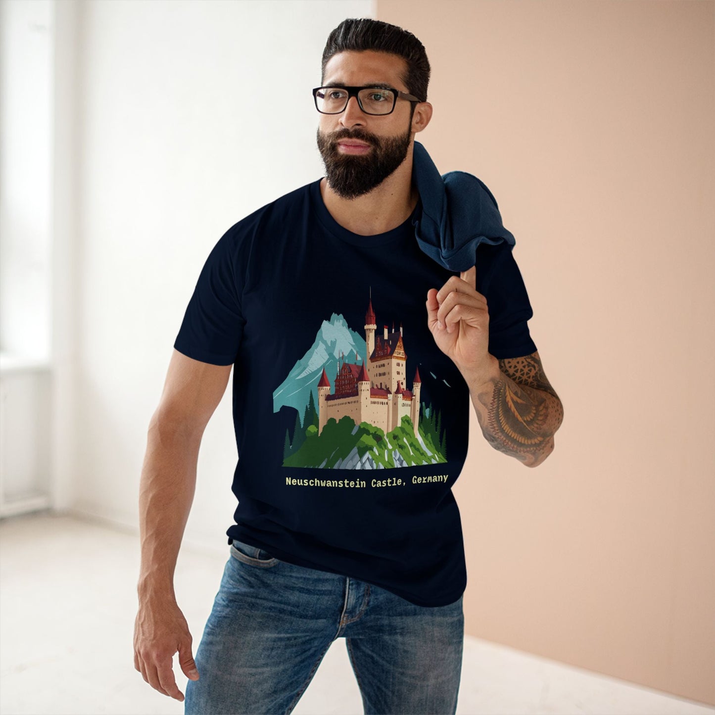 Travel Shirt Germany TT-14 Unisex Premium Cotton Tee With Original Art Design For Tourists