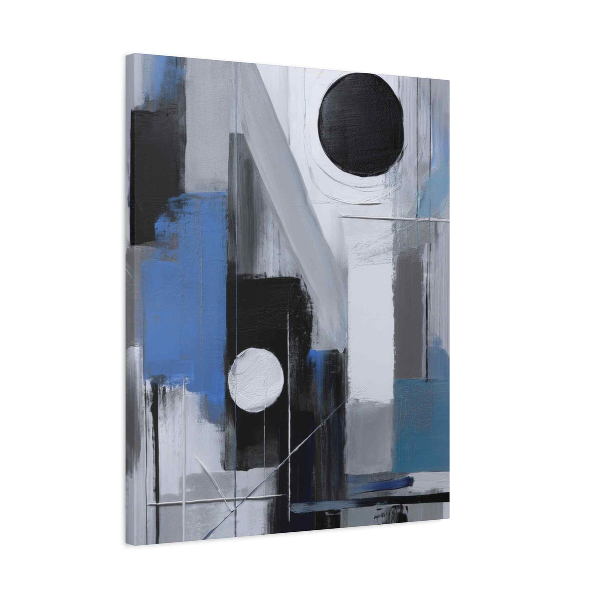 Blue Abstract Painting Print Canvas 20x24,20x30,24x30, 24x32,24x36,30x40, 32x48,36x48,40x60 Pine-Wood Inner Frame ABS-27