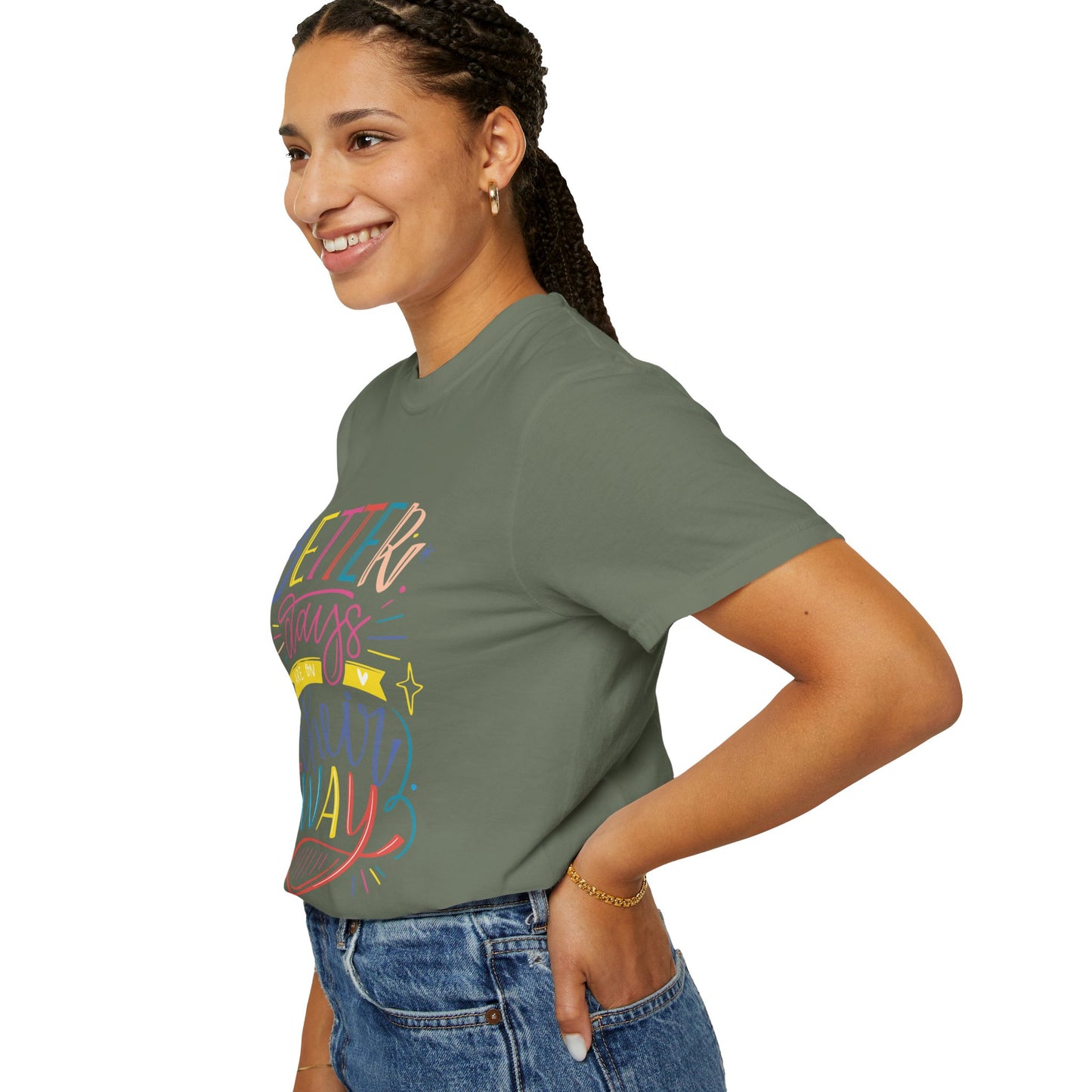 Unisex T-shirt with art design with positive quotes print