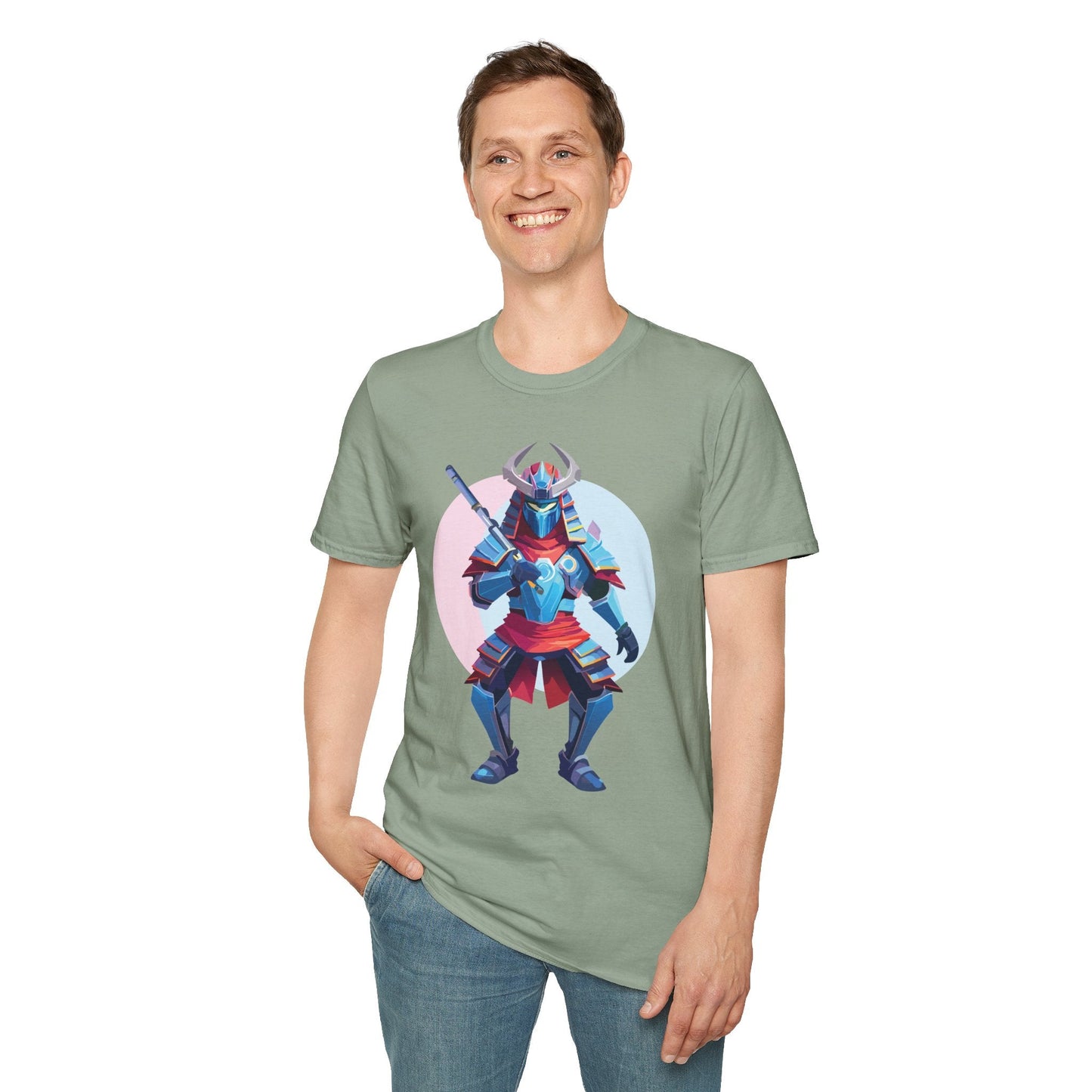 Samurai T Shirt Unisex Softstyle Tee Made From 100 Percent Ring Spun Cotton Gildan 64000