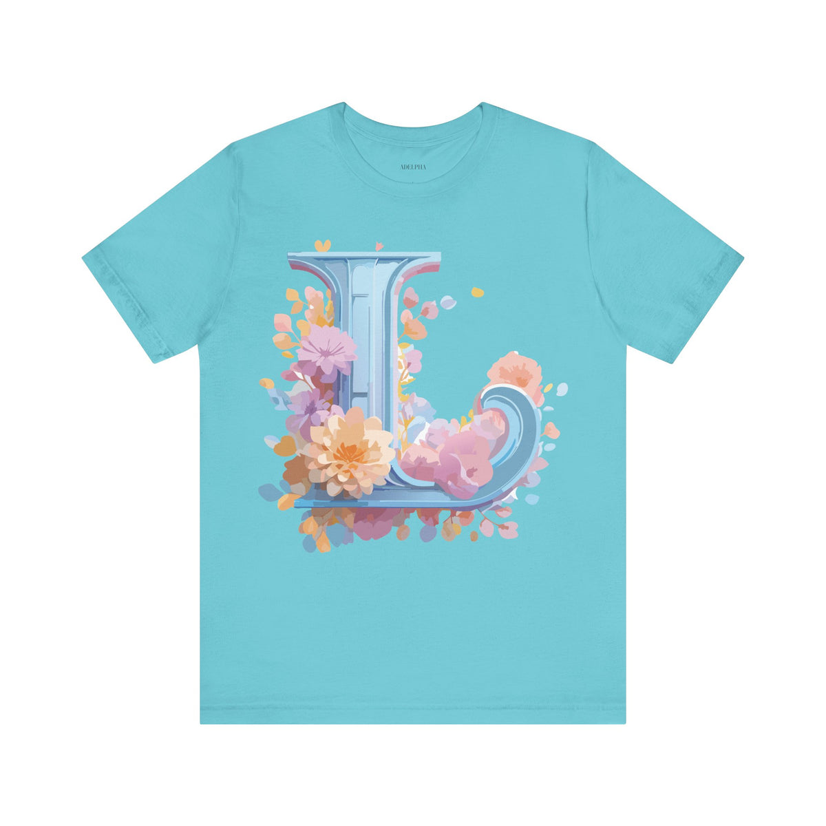 Letter L Graphic Unisex Cotton Bella+Canvas Tee with Art Letter Design