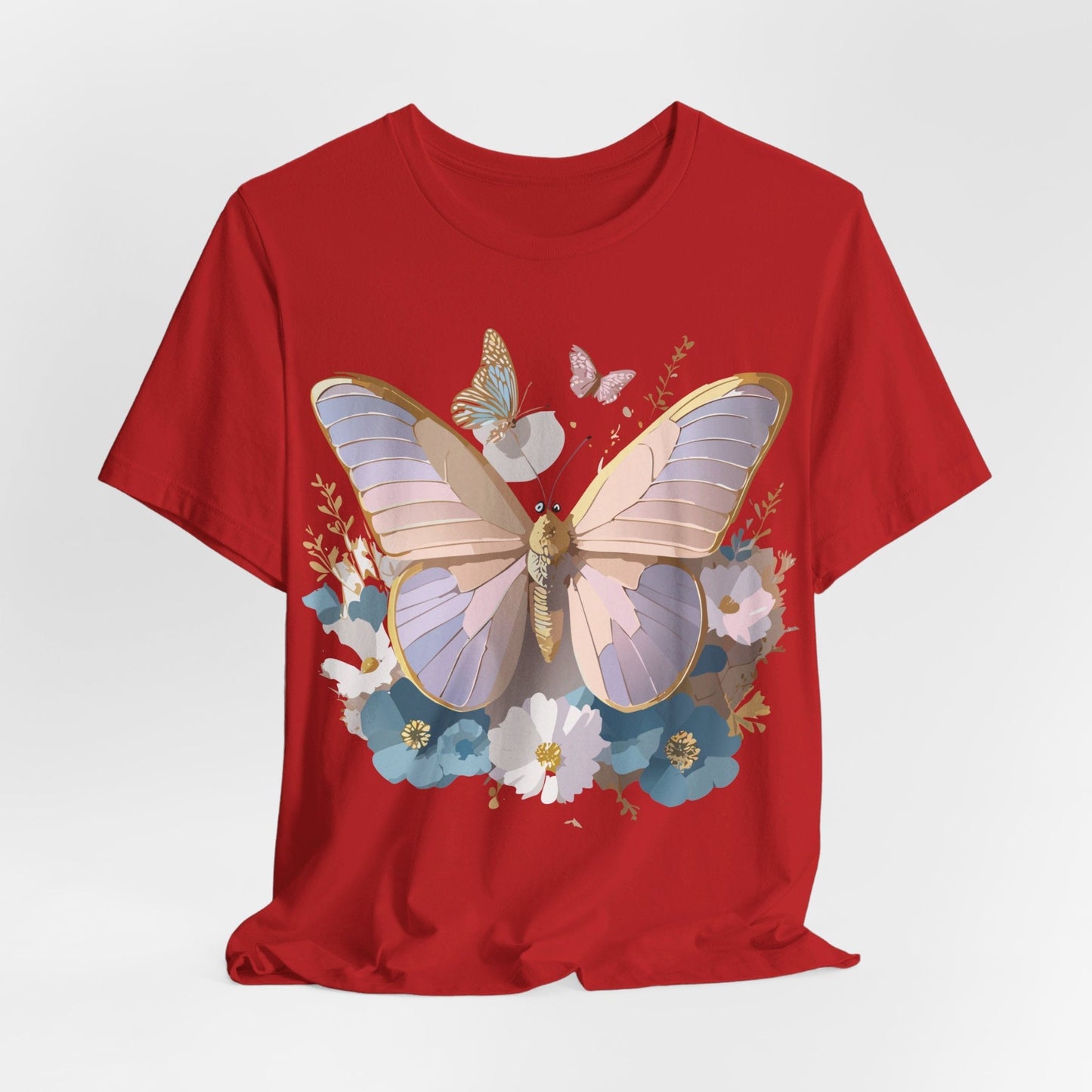 Butterfly Graphic Tee Unisex Short Sleeve Vintage Inspired Artwork Adelpha