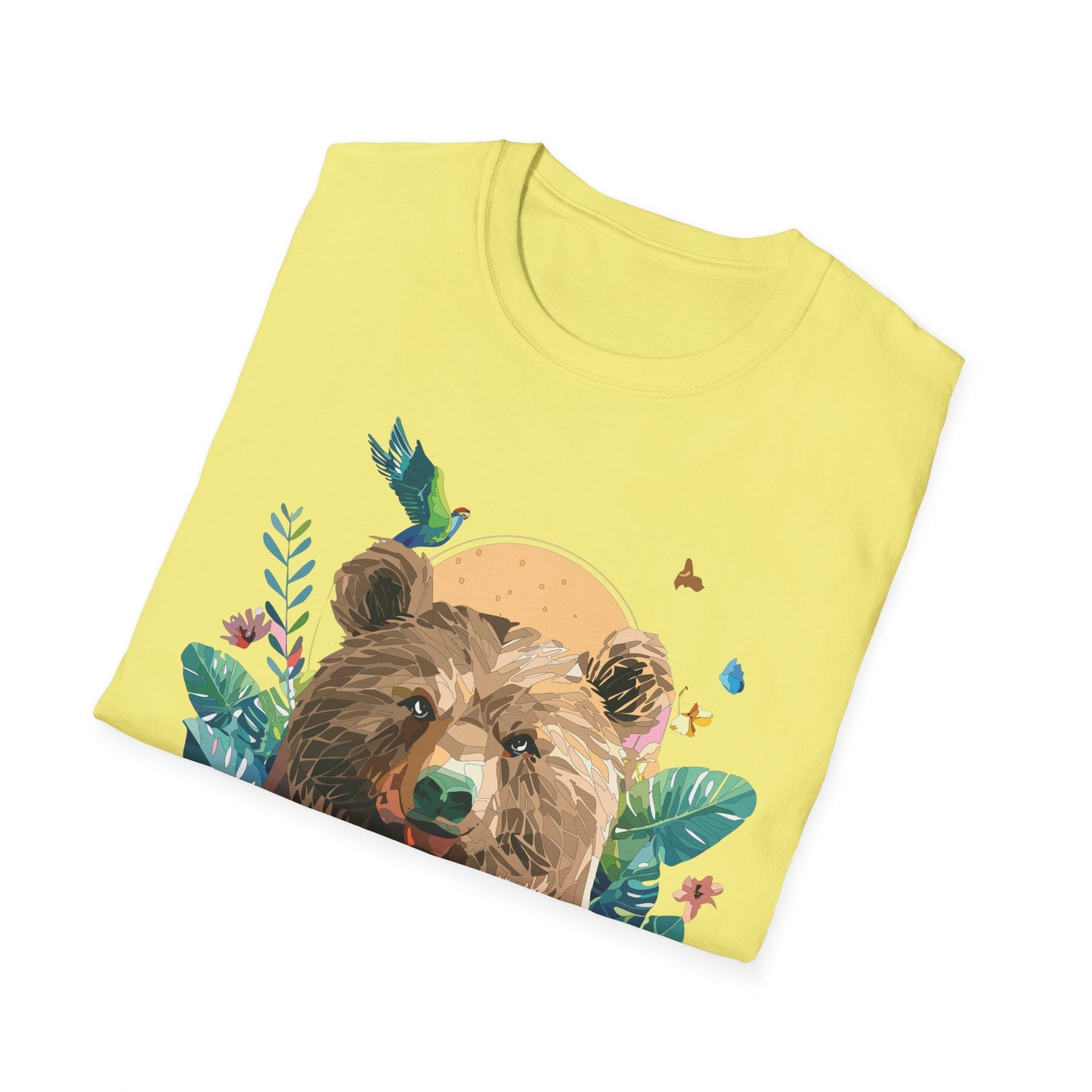 Bear T Shirt Unisex Graphic Tee Bear Lover Gift 100 Percent Ring Spun Cotton Softstyle 64000 Gildan