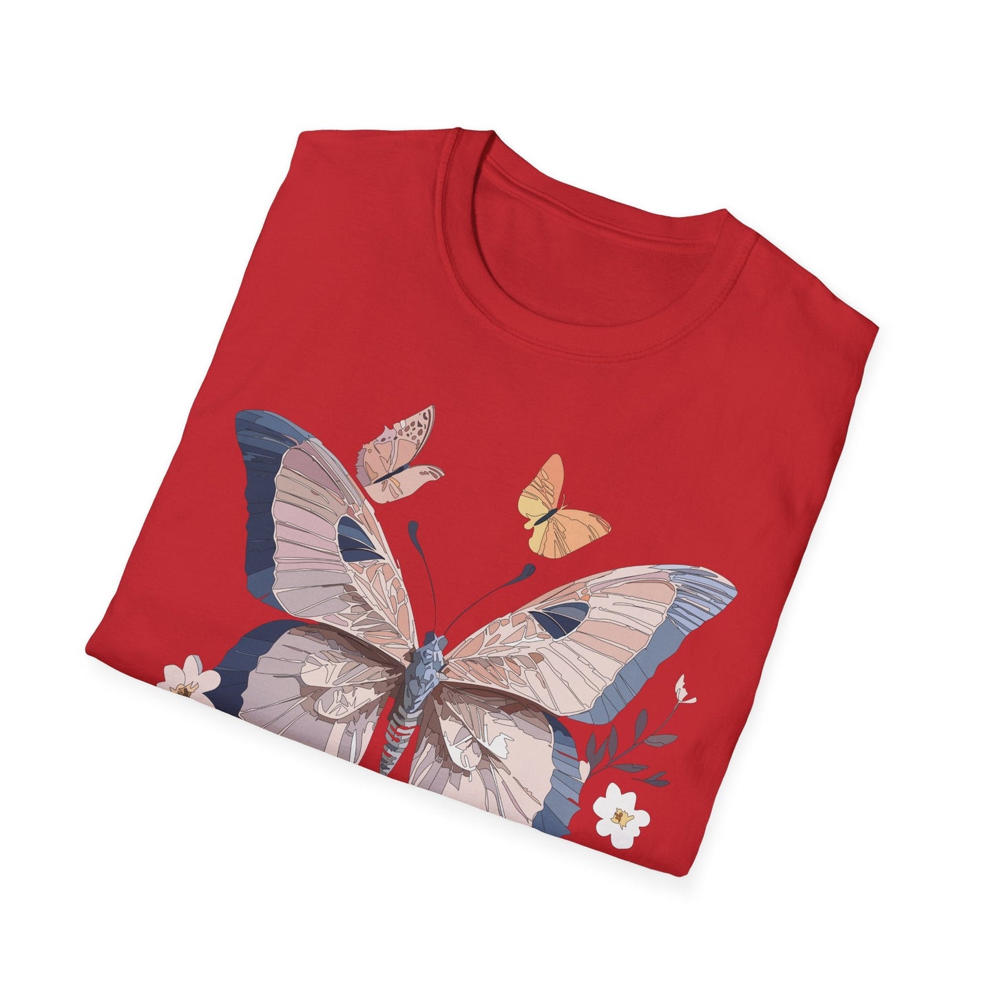Butterfly Shirt Unisex T Shirt Monarch Print Gildan Softstyle 64000 Cotton Tee Quality