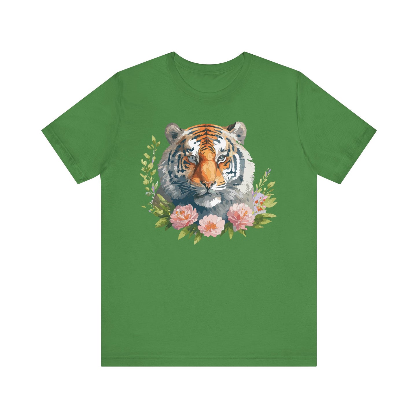 Floral Tiger Shirt, Animal Shirt, Tiger Tee, Unisex Tee, Floral T-shirt, T-Shirt with Animal