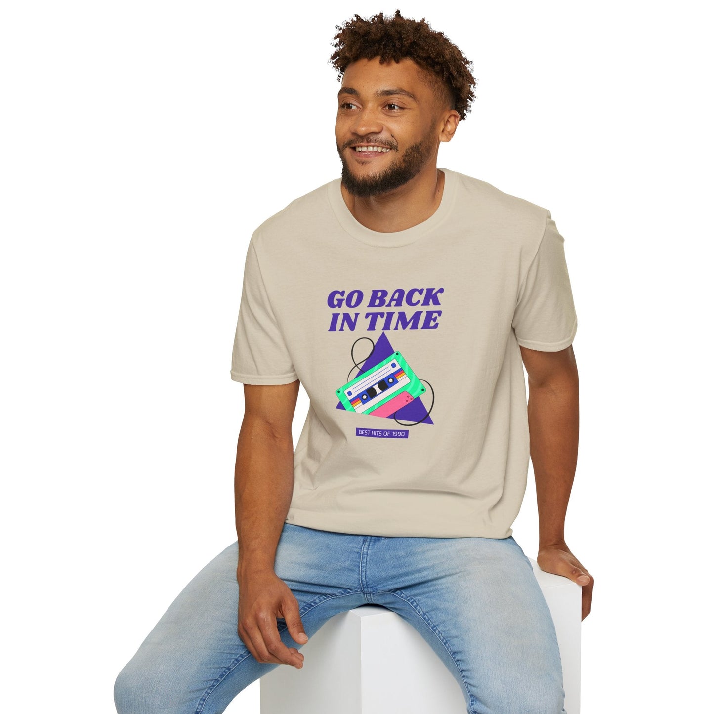 Retro Go Back In Time Cassette T-Shirt Unisex Cotton