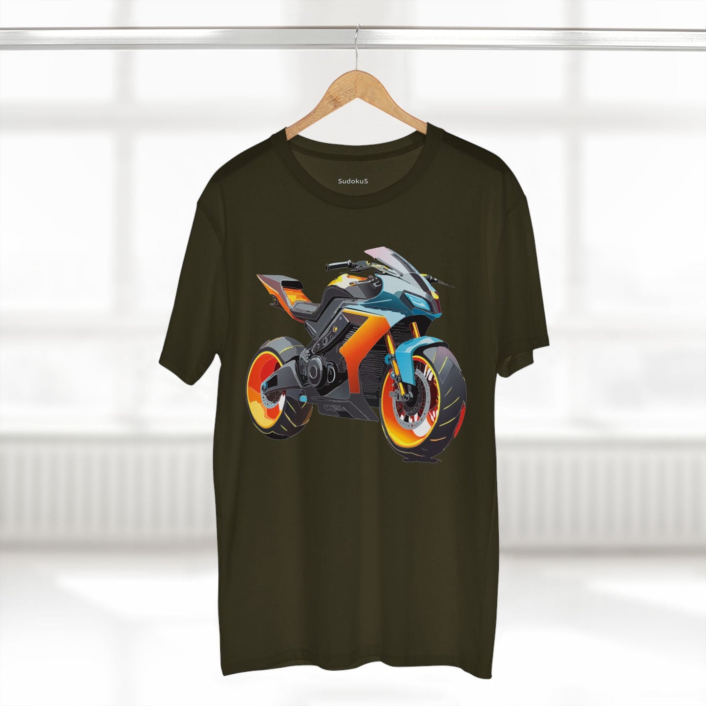 Moto Bike Graphic Unisex 100 Cotton Staple Tee 29