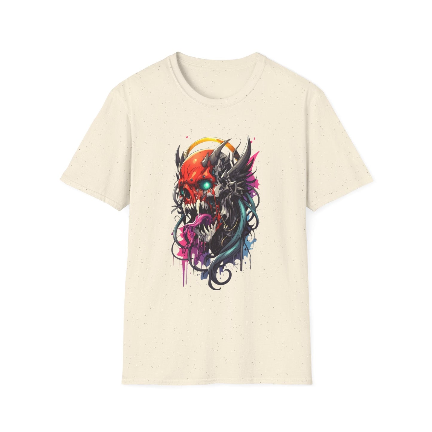 Skull Tee Shirt Unisex Skeleton Art Design Gildan Softstyle 64000 100 Percent Ring Spun Cotton