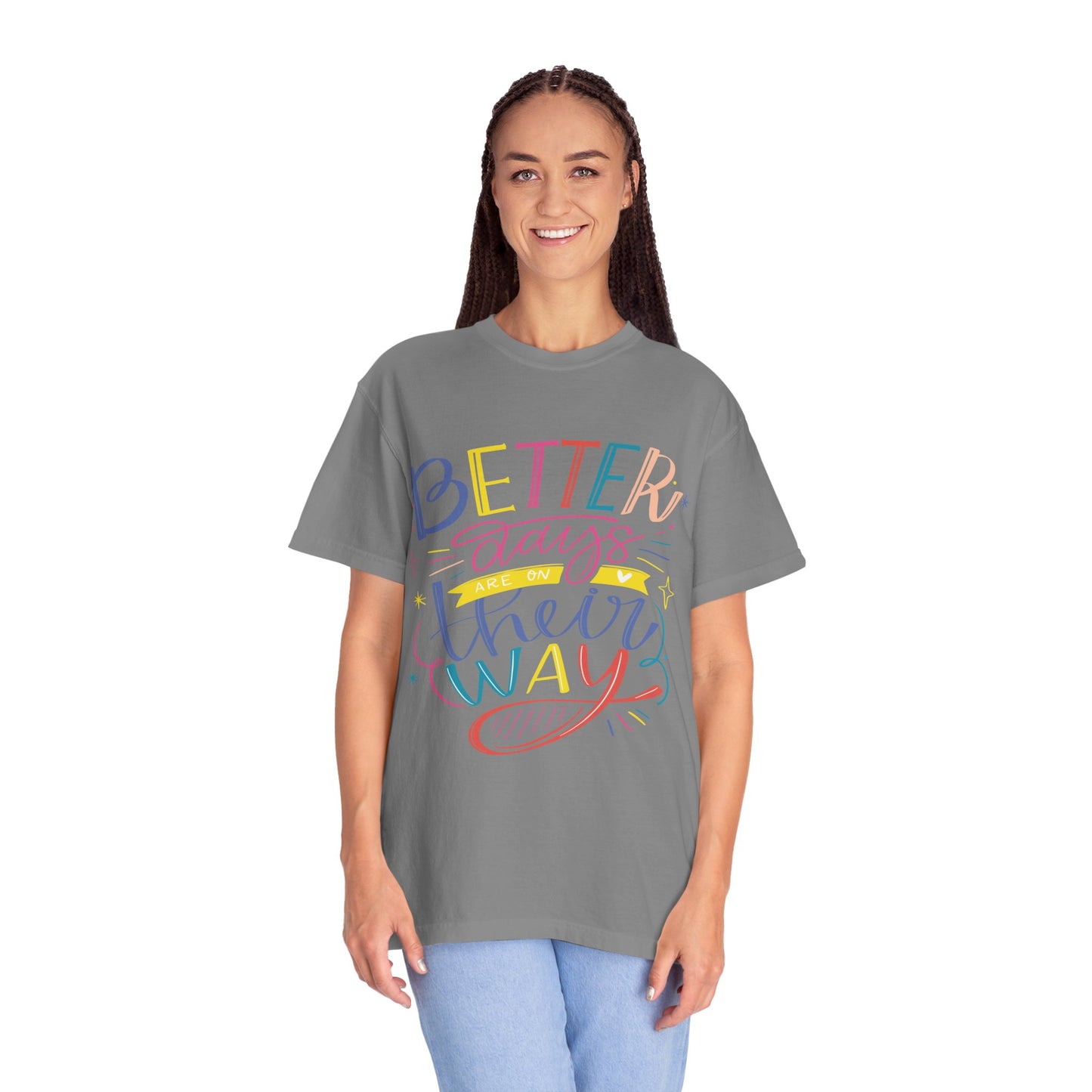 Unisex T-shirt with art design with positive quotes print