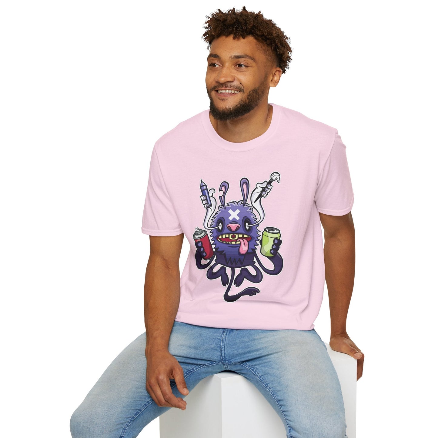 Cartoon T Shirt Animation T Shirt Funny Tee Shirt Unisex Softstyle Gildan 64000 Art Design