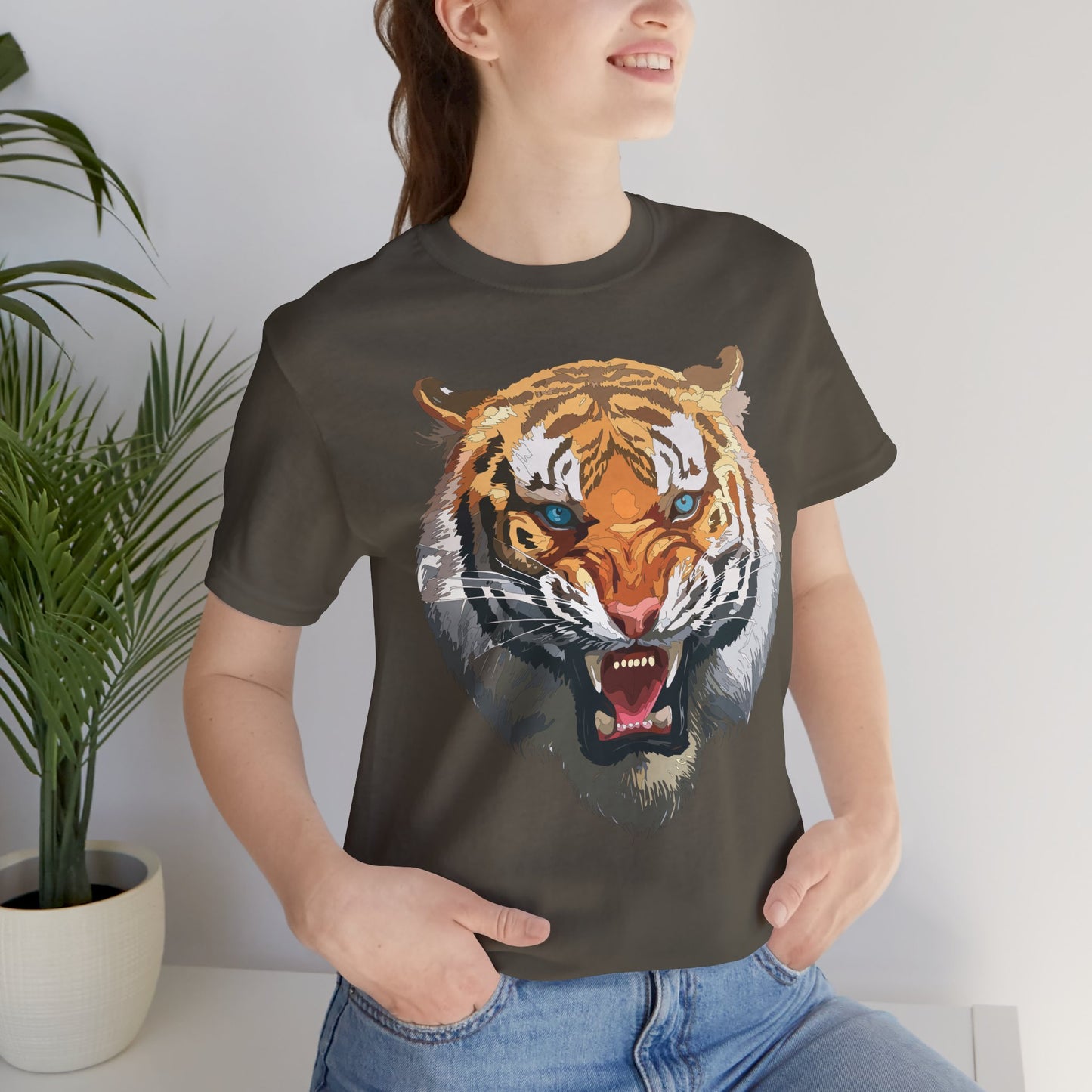Tiger Shirt, Animal Shirt, T-Shirt with Tiger, Art Design Tee, Wild Animals Tees, Safari T-Shirt, Graphic Design Tee 15