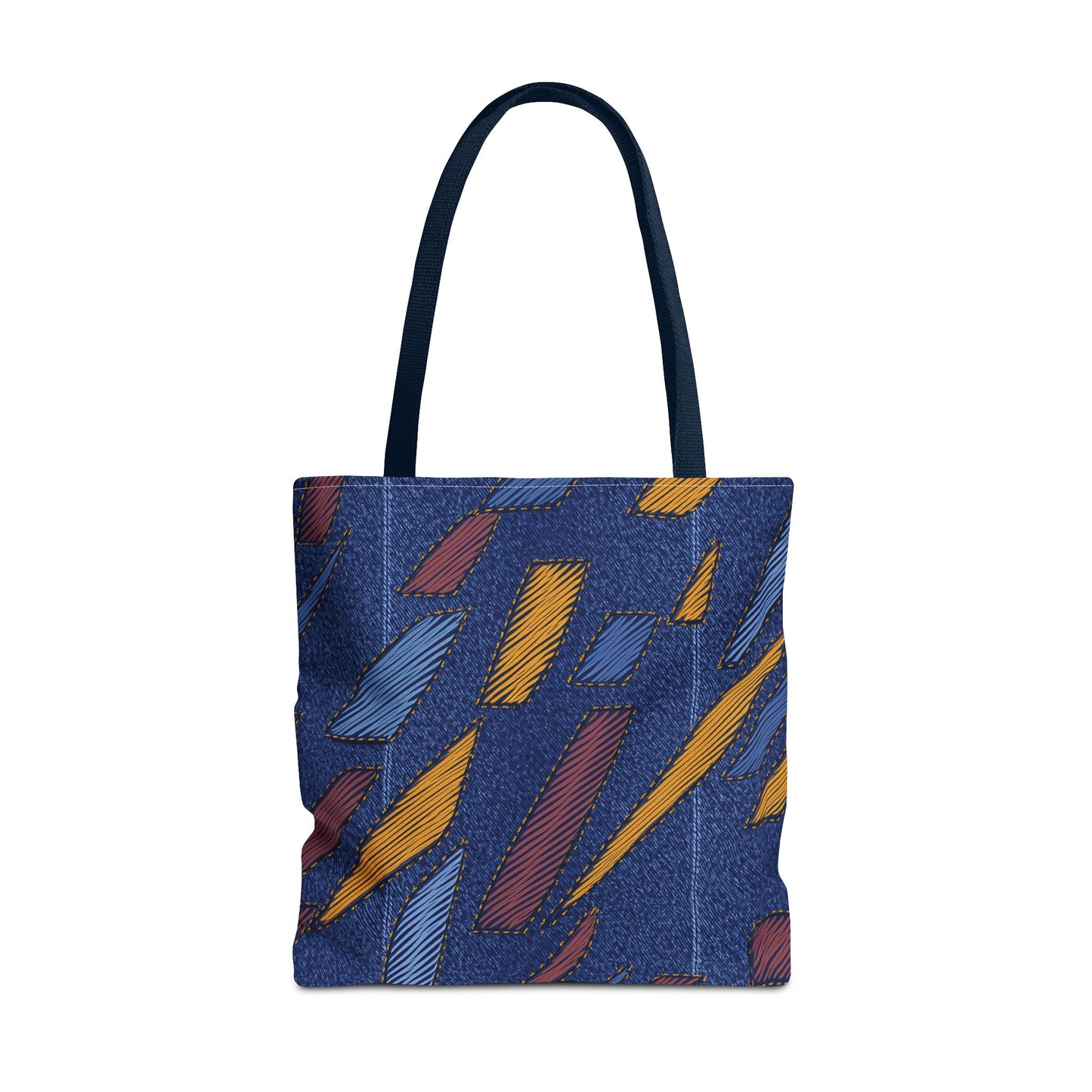 Denim Fabric Imitation Print Unisex Canvas Bag Poly Spun 3 Sizes Tote Bag 149