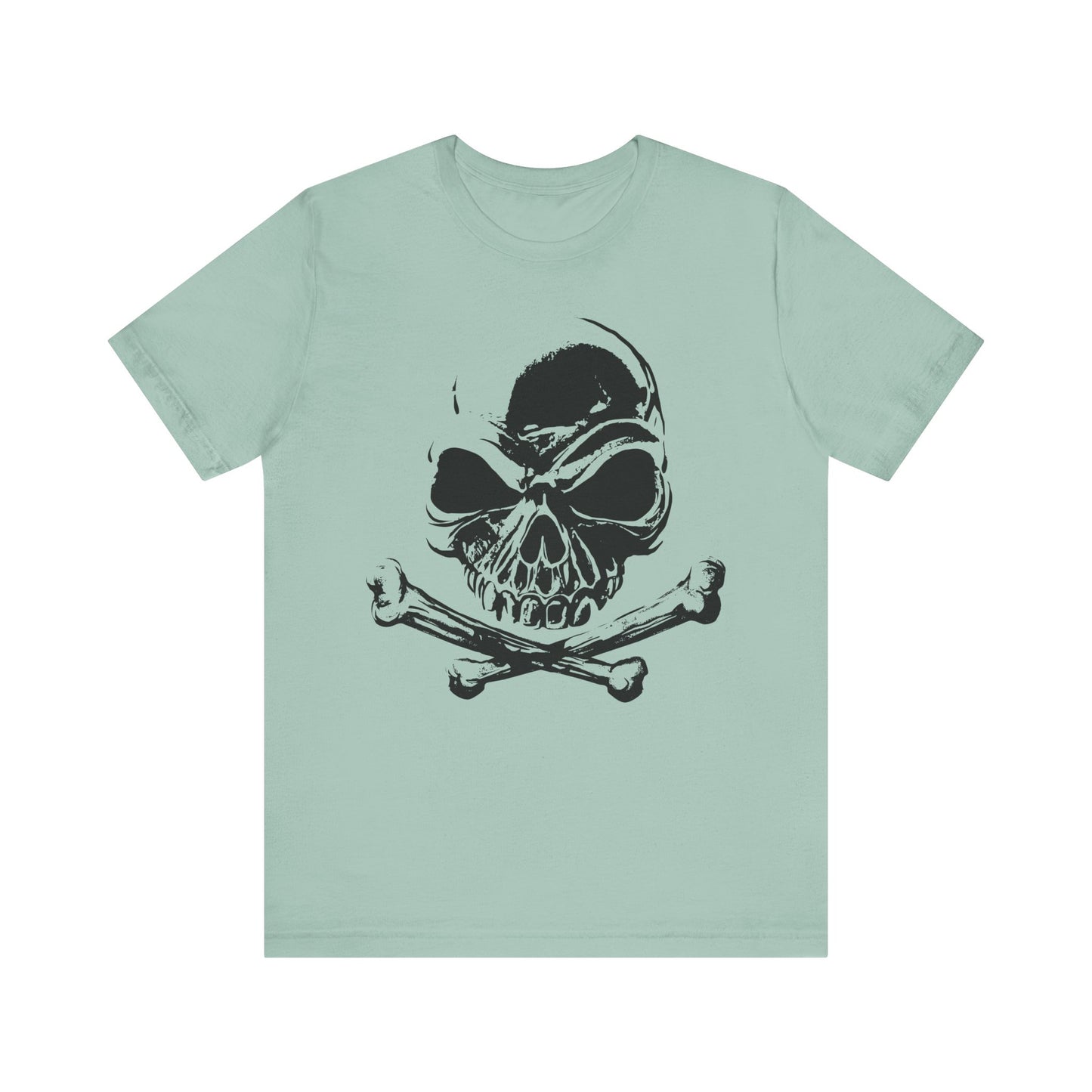 Black Skull Graphic Design Tee, Skull Shirt, Vintage Tees, Art Design T-Shirt, Vintage Graphic Tee, Art Shirts with Skulls