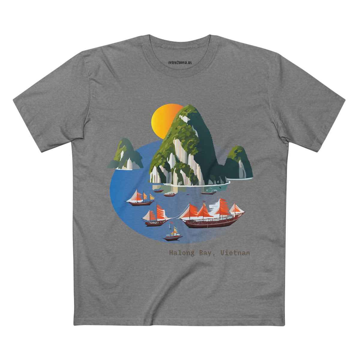 Halong Bay Vietnam Sailboats Tee | Scenic Island Landscape