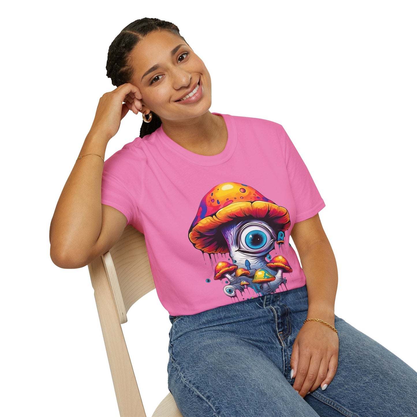 Unisex Mashroom T Shirt With Funny Mashroom Art Design Gildan Softstyle Tee For Everyday Comfort