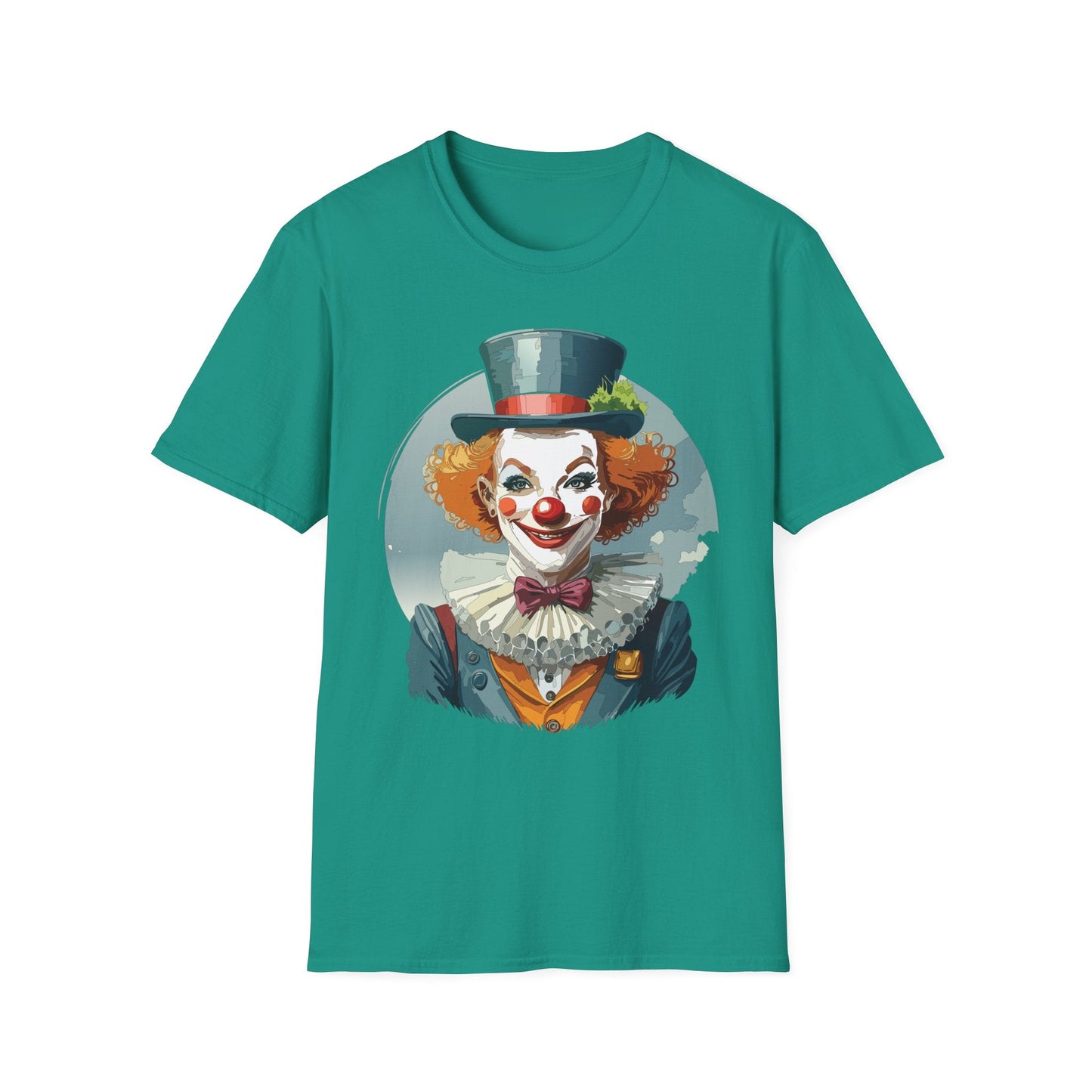 Unisex Clown Shirt Funny Man Circus Design Hundred Percent Ring Spun Cotton Gildan Softstyle Tee