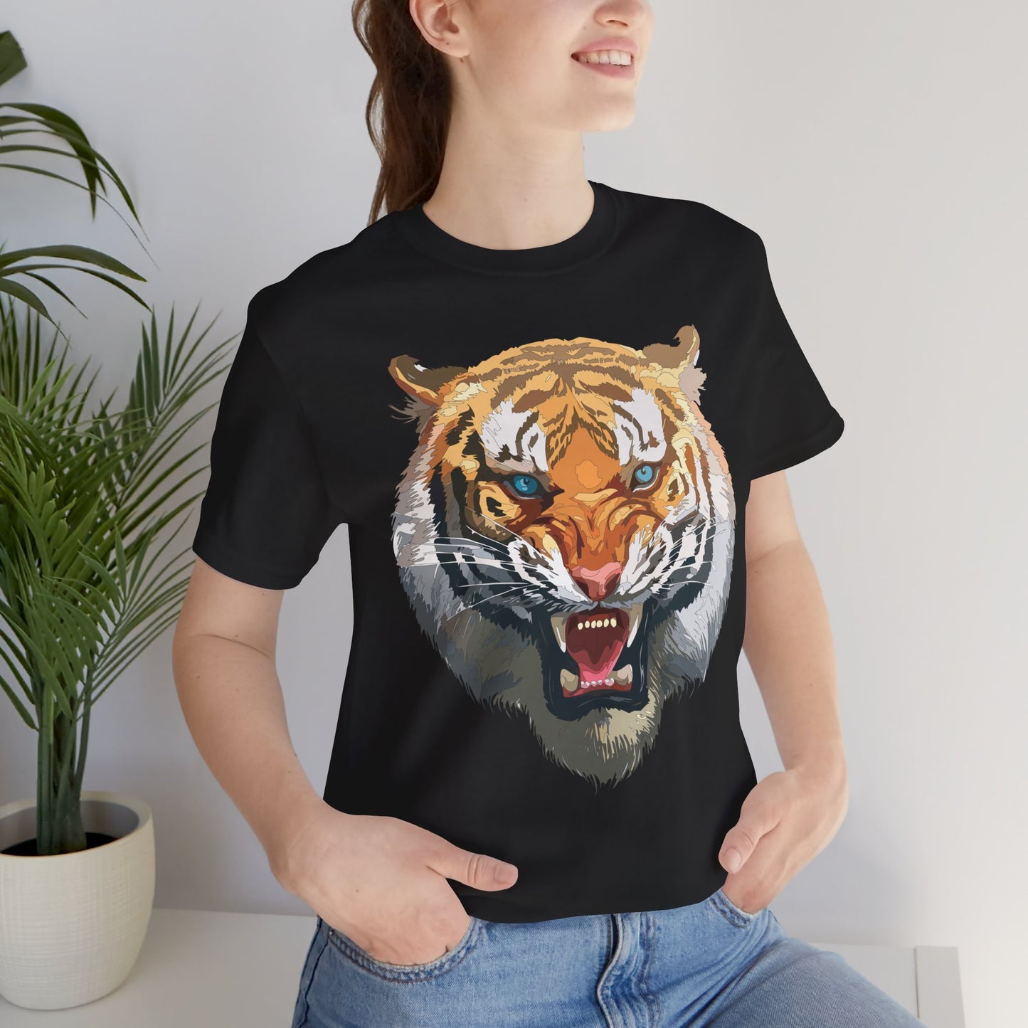Tiger Shirt, Animal Shirt, T-Shirt with Tiger, Art Design Tee, Wild Animals Tees, Safari T-Shirt, Graphic Design Tee 15