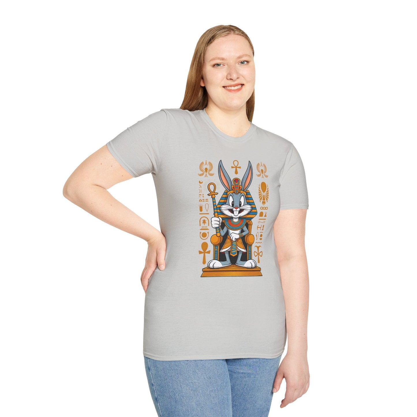 Bugs Bunny T Shirt Unisex Softstyle 64000 Cartoon Animation Tee Ring Spun Cotton