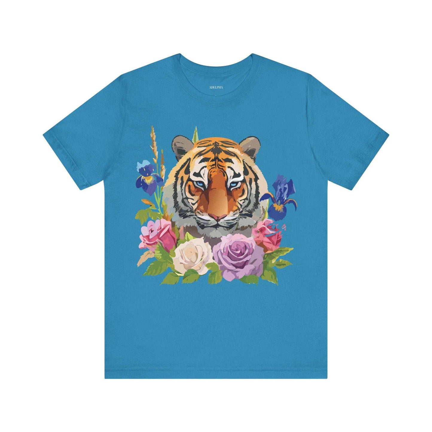 Tiger Graphic Tee Unisex Short Sleeve Tee With Vintage Inspired Artwork By Adelpha