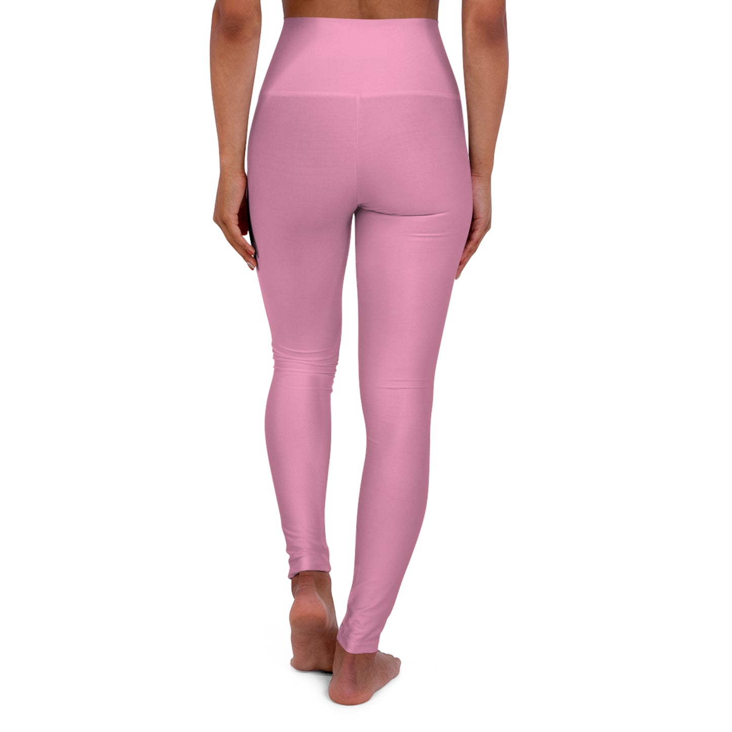 High-Waist Pink Mist Yoga Leggings Women's Seamless Poly-Span Stretchy Pink Activewear