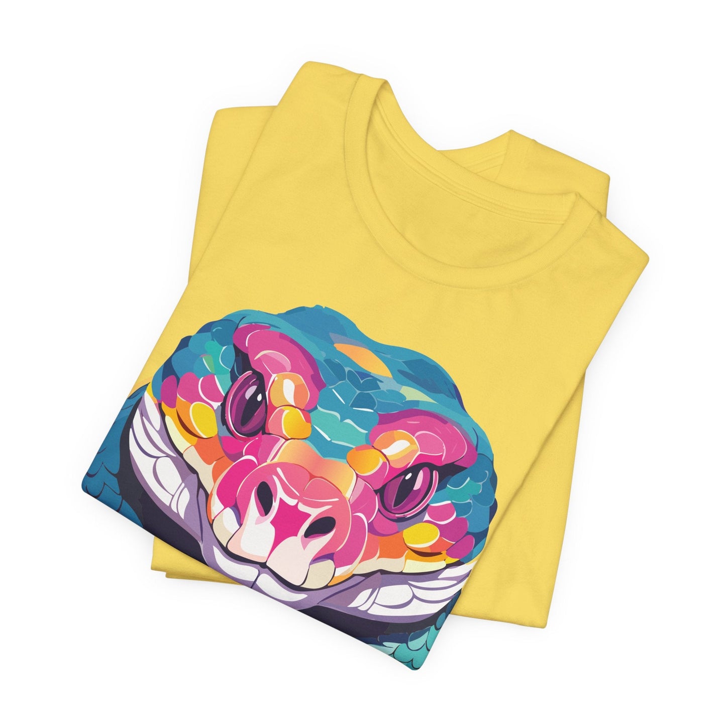 Unisex Animal Tee Shirt With Art Design, Wild Animals Short Sleeve Graphic Tee For Everyday Wear