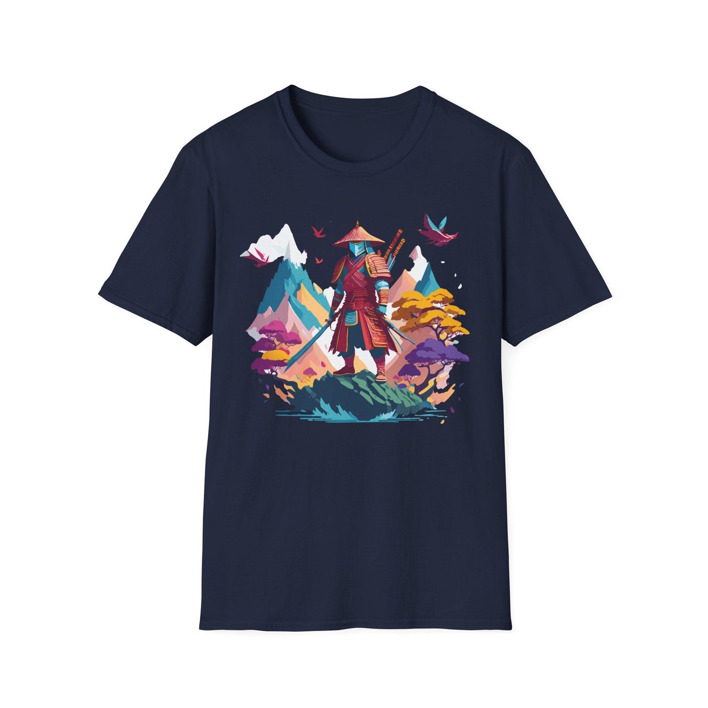 Samurai Shirt Unisex Samurai Tee Short Sleeve Gildan Softstyle 64000 100 Percent Ring Spun Cotton