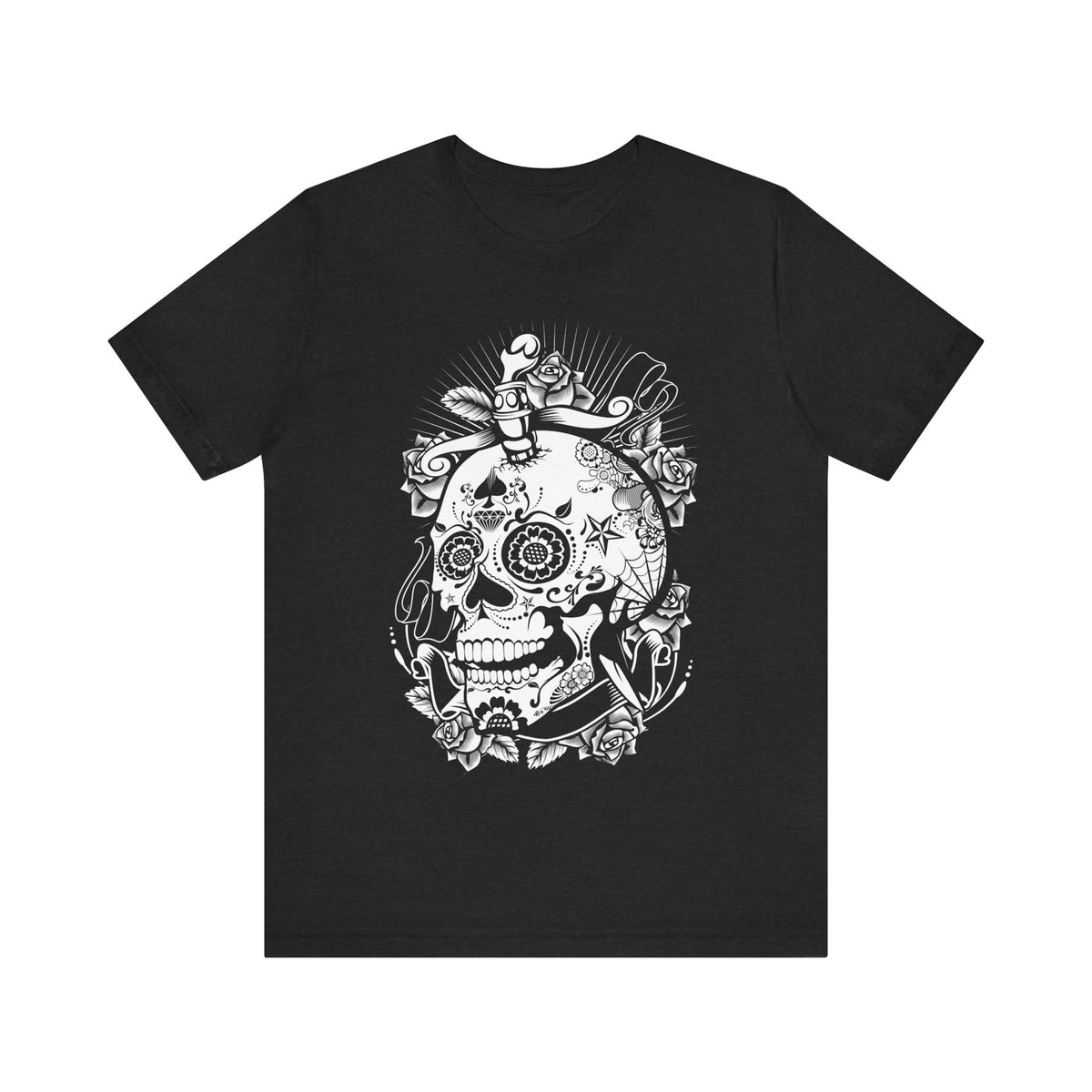 Skull Graphic Unisex Cotton Bella+Canvas Tee with Art Design