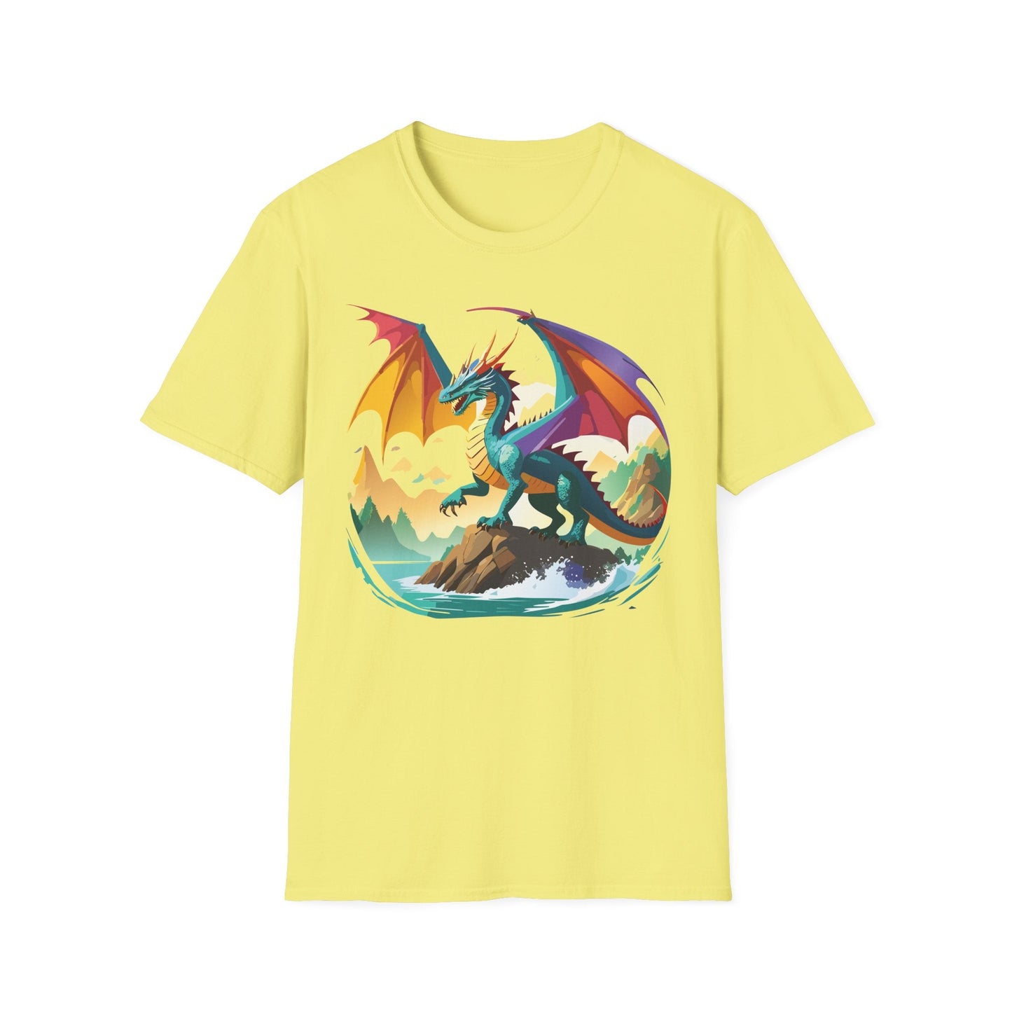 Dragon T Shirt Unisex Dragon Shirt Animal Design Softstyle Tee 100 Percent Cotton