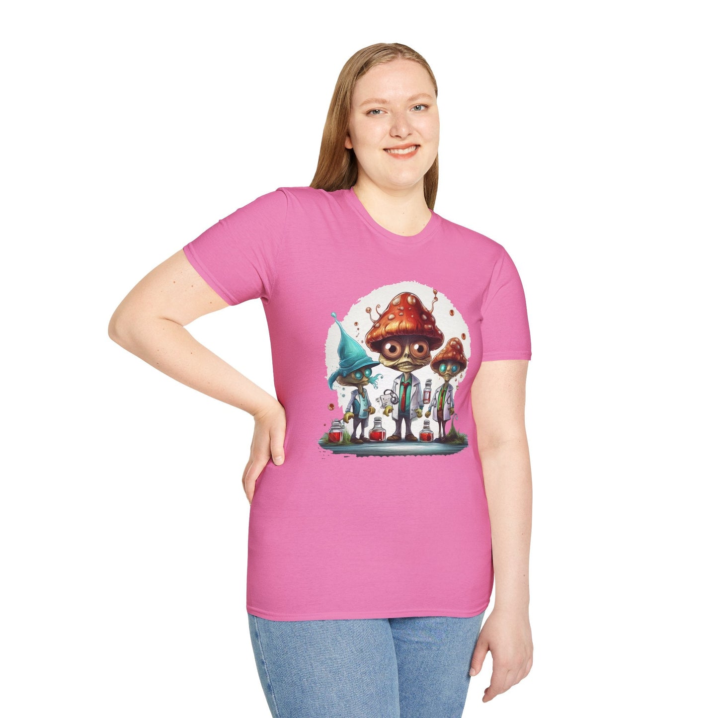 Mashroom Tee Shirt Unisex Funny Mashroom Design Cotton Tee Gildan Softstyle 64000