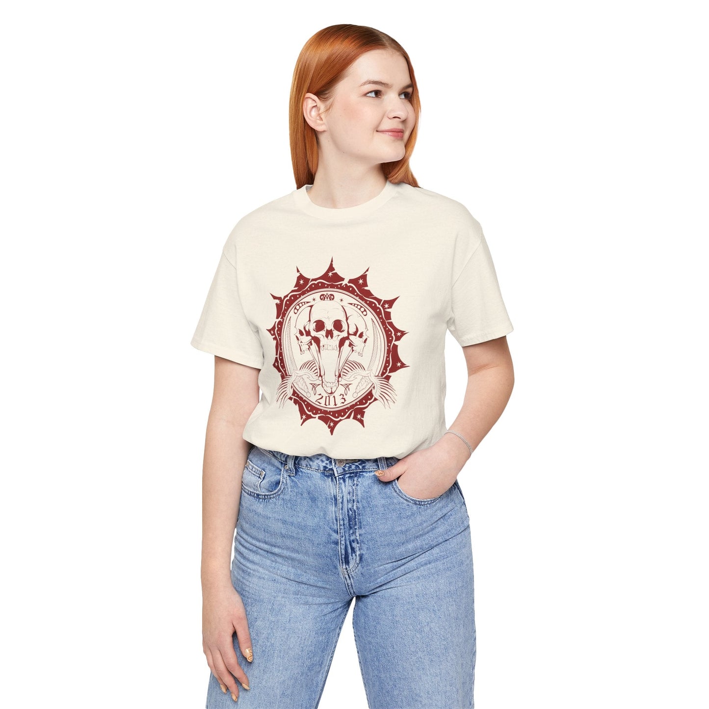 Skull Elephant Mandala Tee Boho Skull Graphic Shirt Art-51