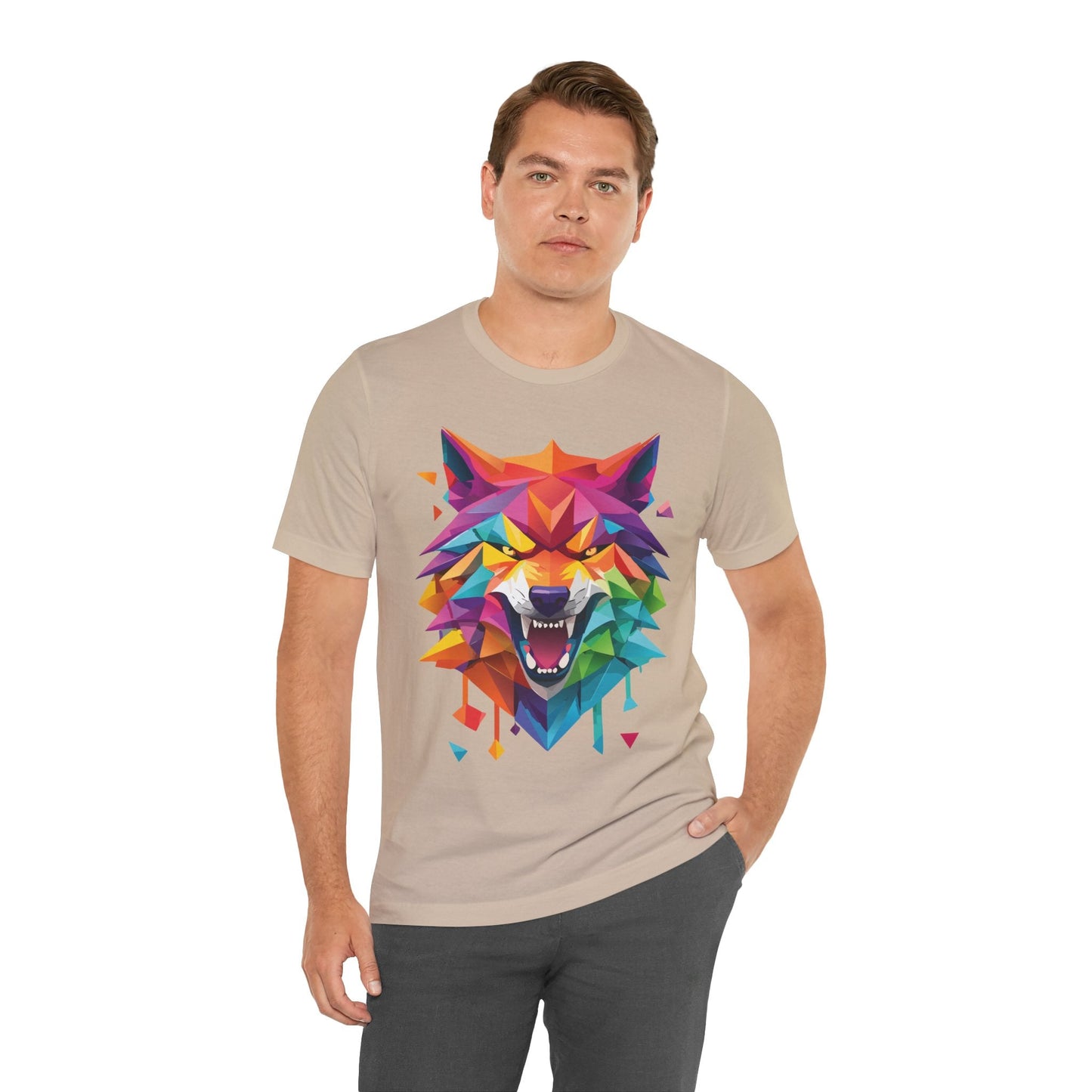 Unisex Animal Shirt With Art Design And Wild Animals Print Tee Short Sleeve Premium