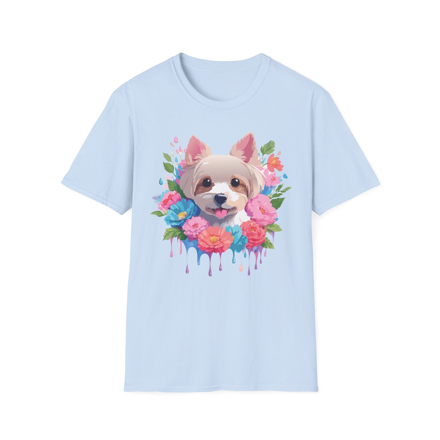 Unisex Gildan Softstyle Animal Print Dog Shirt Tee 100 Percent Cotton