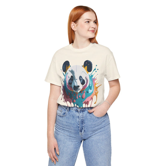 Panda Graphic Unisex 100 Cotton Vintage Art with Animal T-Shirt 11